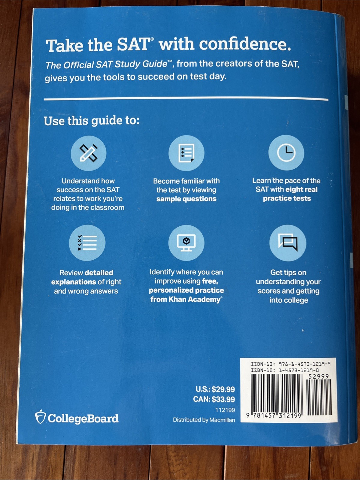 The Official SAT Study Guide College Board Test Prep Exam Practice Book Unused