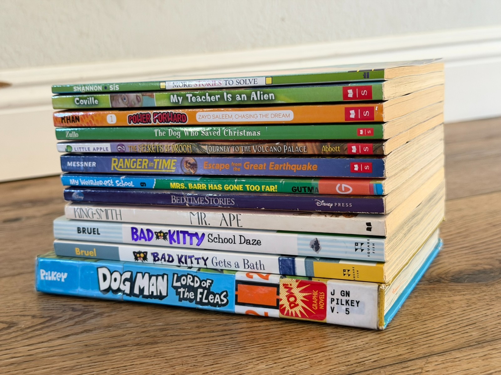 12 Kids Chapter Books Lot Dog Man Bad Kitty Ranger In Time Mr Ape
