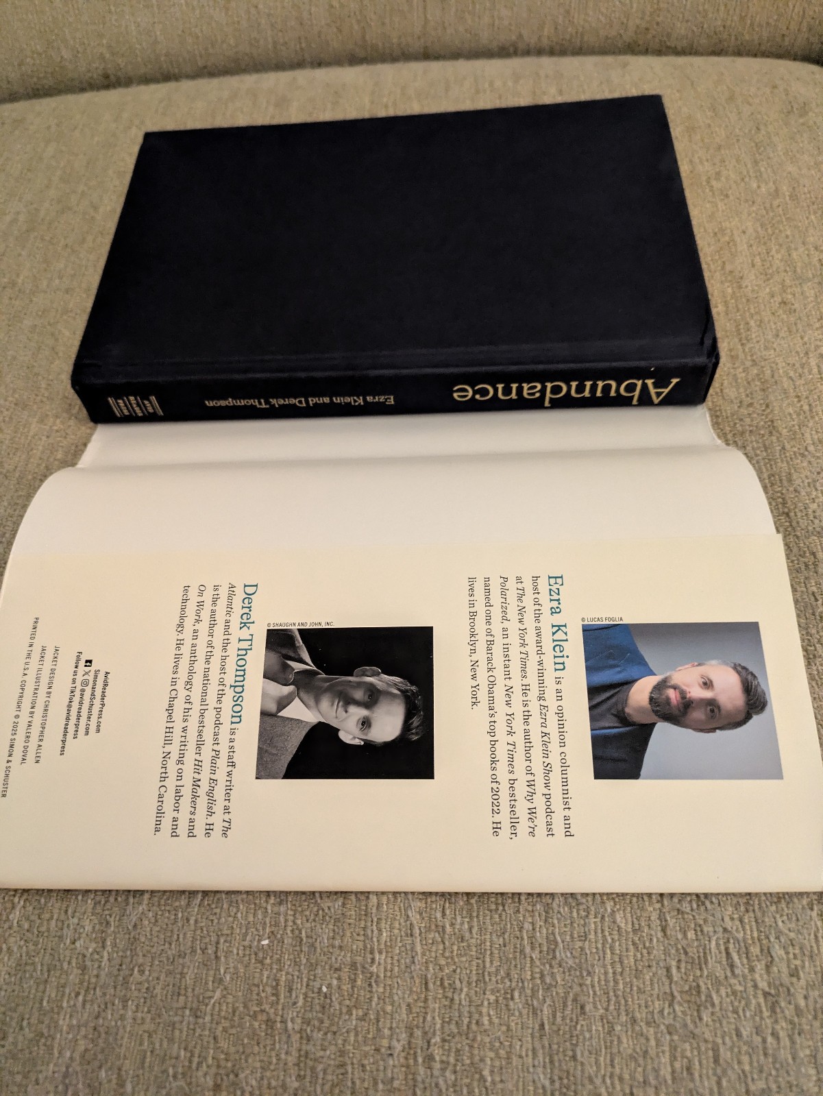 Abundance | Ezra Klein & Derek Thompson | 2025 Hardcover | LIBERALISM!