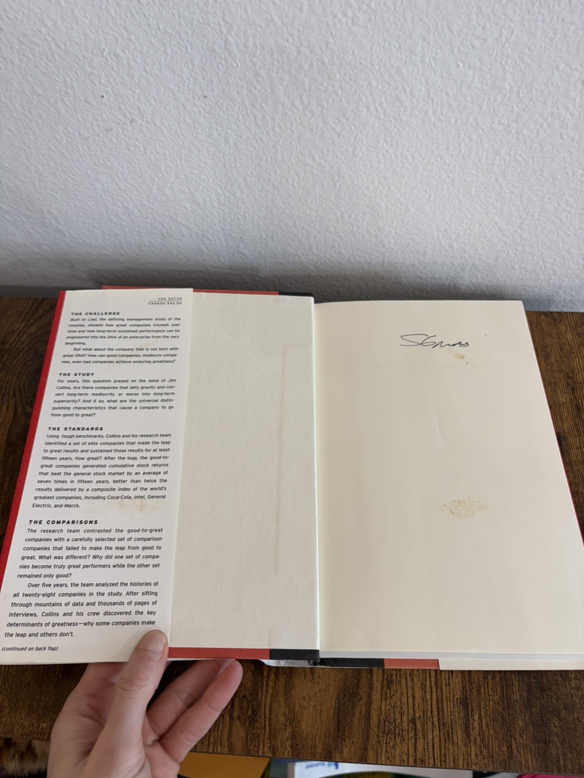 Good to Great Jim Collins Signed First Edition Hardcover Business Book Autograph