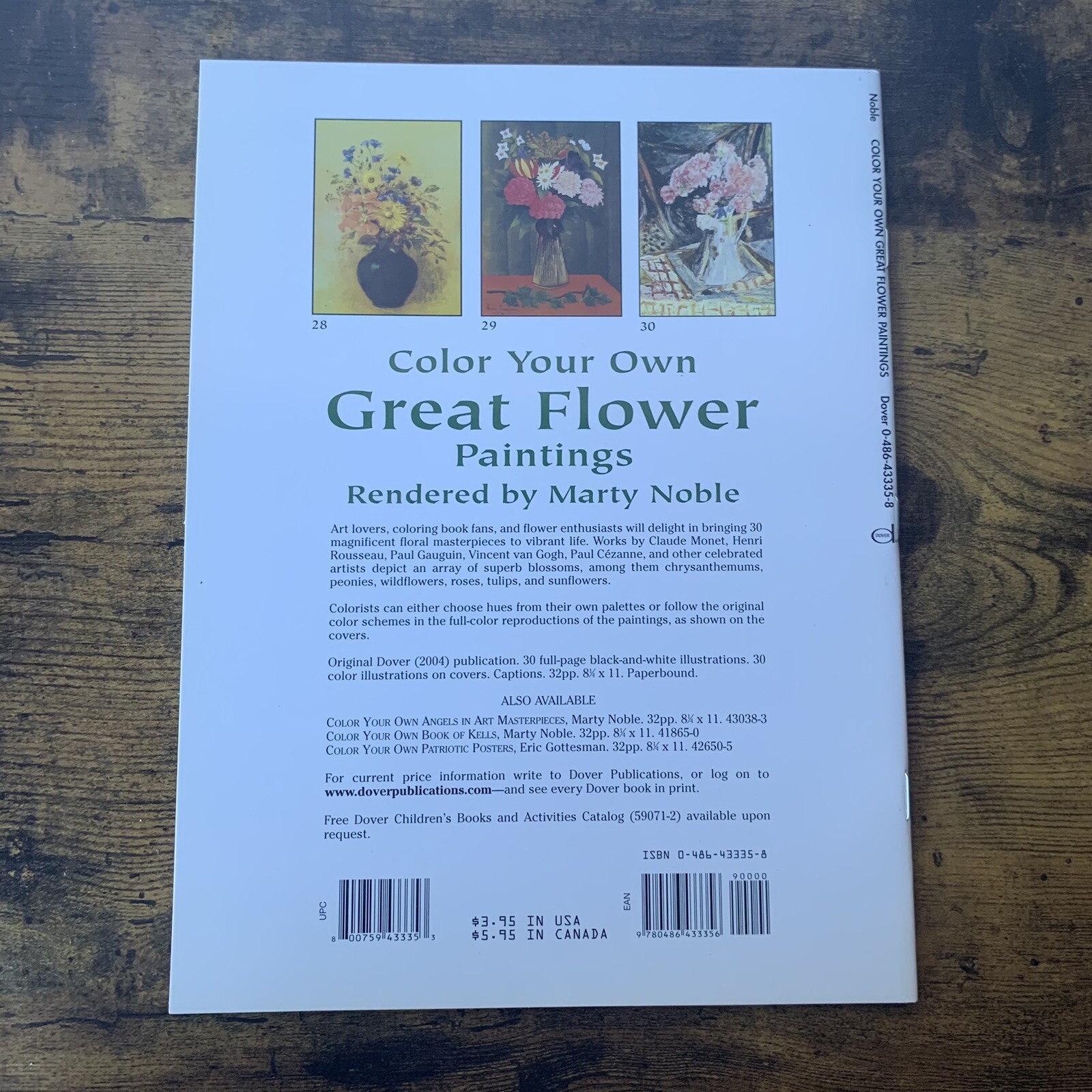 Dover Flower Coloring Bks.: Color Your Own Great Flower Paintings by Marty Noble