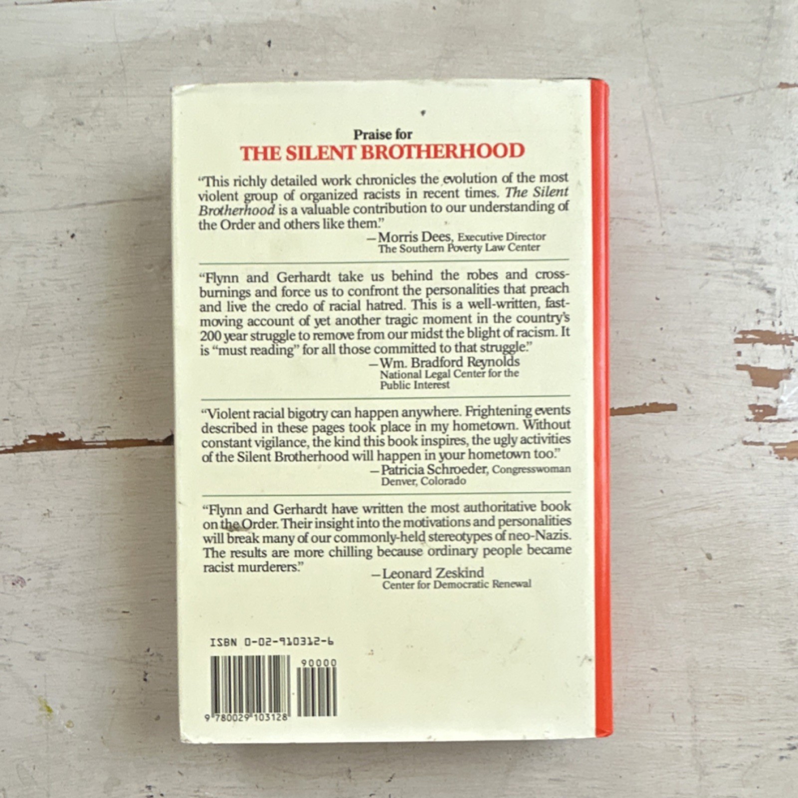 Kevin Flynn Gary Gerhardt Silent Brotherhood Racist Underground HC 1989