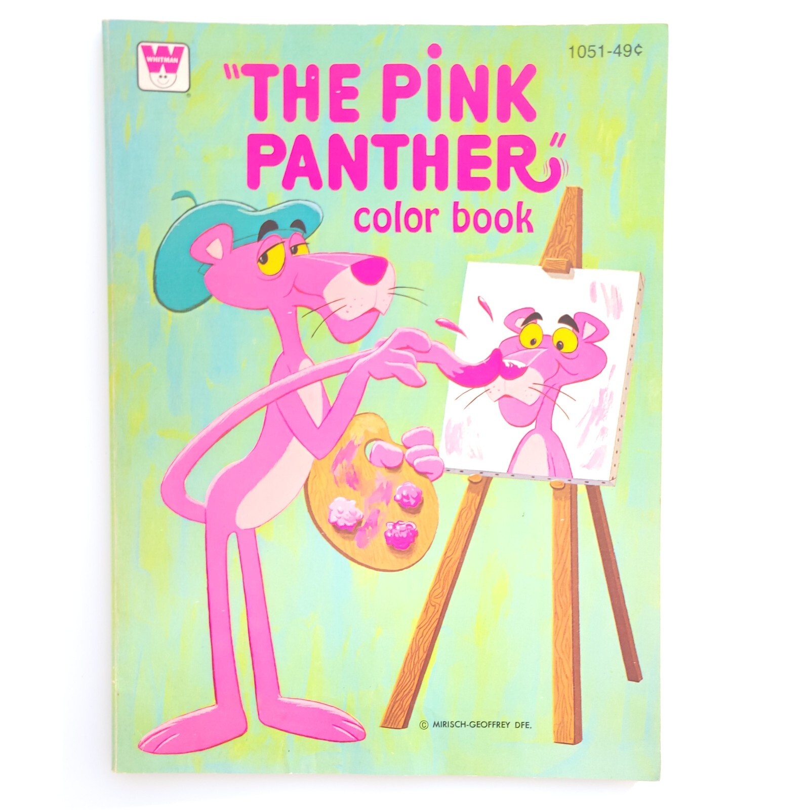 Vtg 1975 THE PINK PANTHER Coloring Book Whitman 60 Pages Several Pages Colored