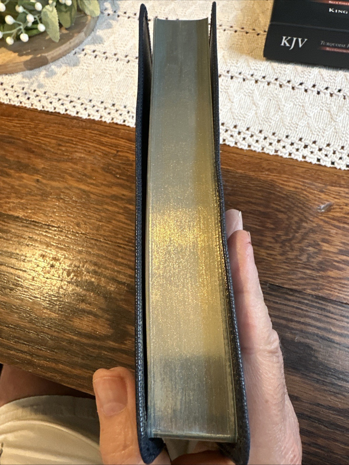 Cambridge Turquoise Ref KJV BIBLE Blue Goatskin Brand New!