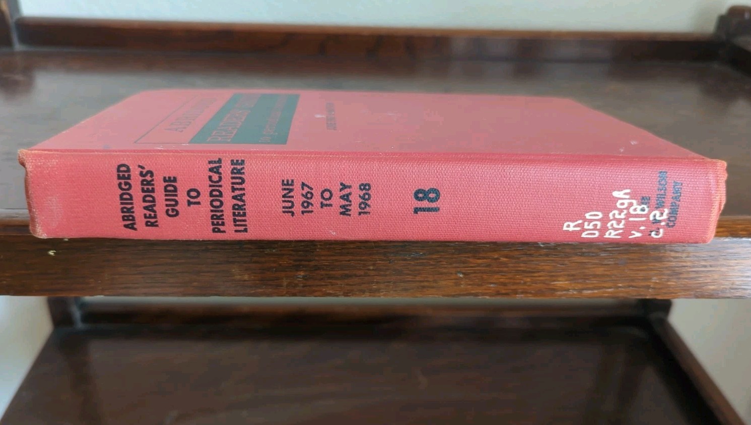 Abridged Readers’ Guide to Periodical Literature June 1967 to May 1968 HW Wilson