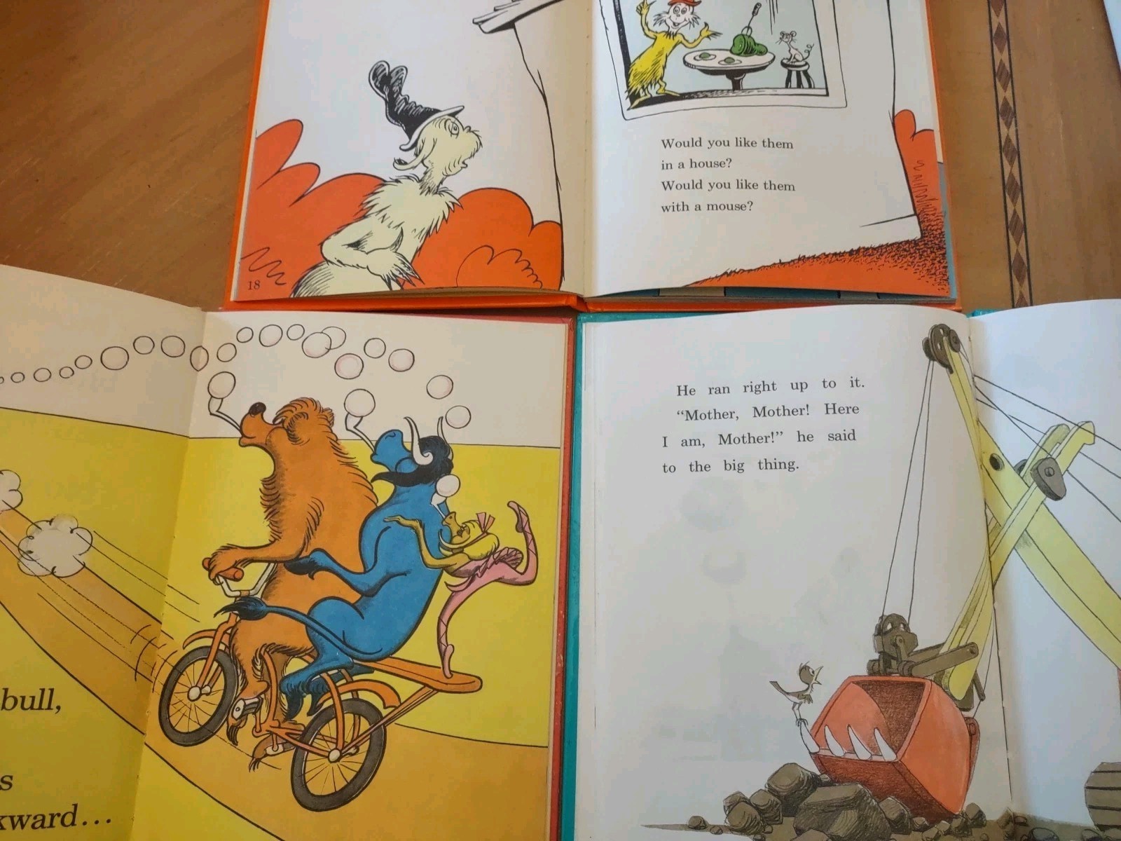 Lot of 10 Dr Suess Books Bullfrog, Foot, Get Up, ABC, Go Dog, Green Eggs, Mother