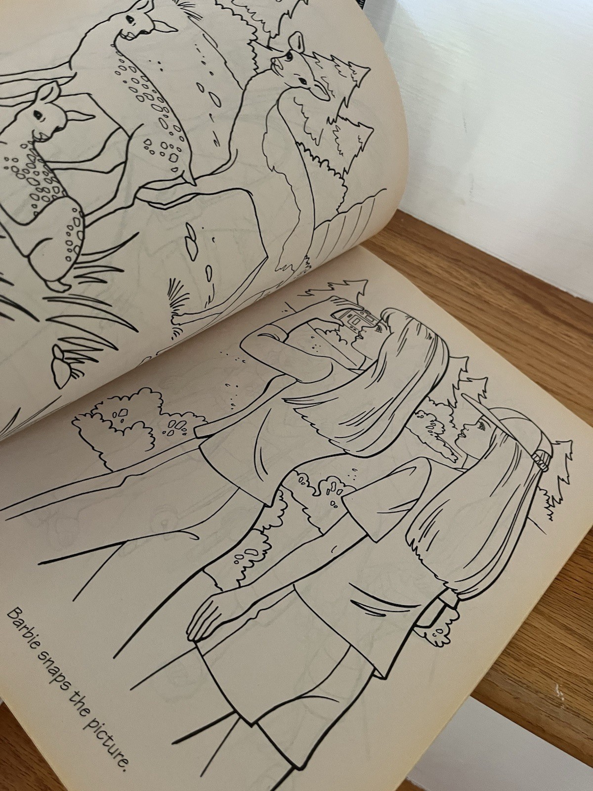 Barbie I Love My Family Coloring Book 5 pages marked on 2003