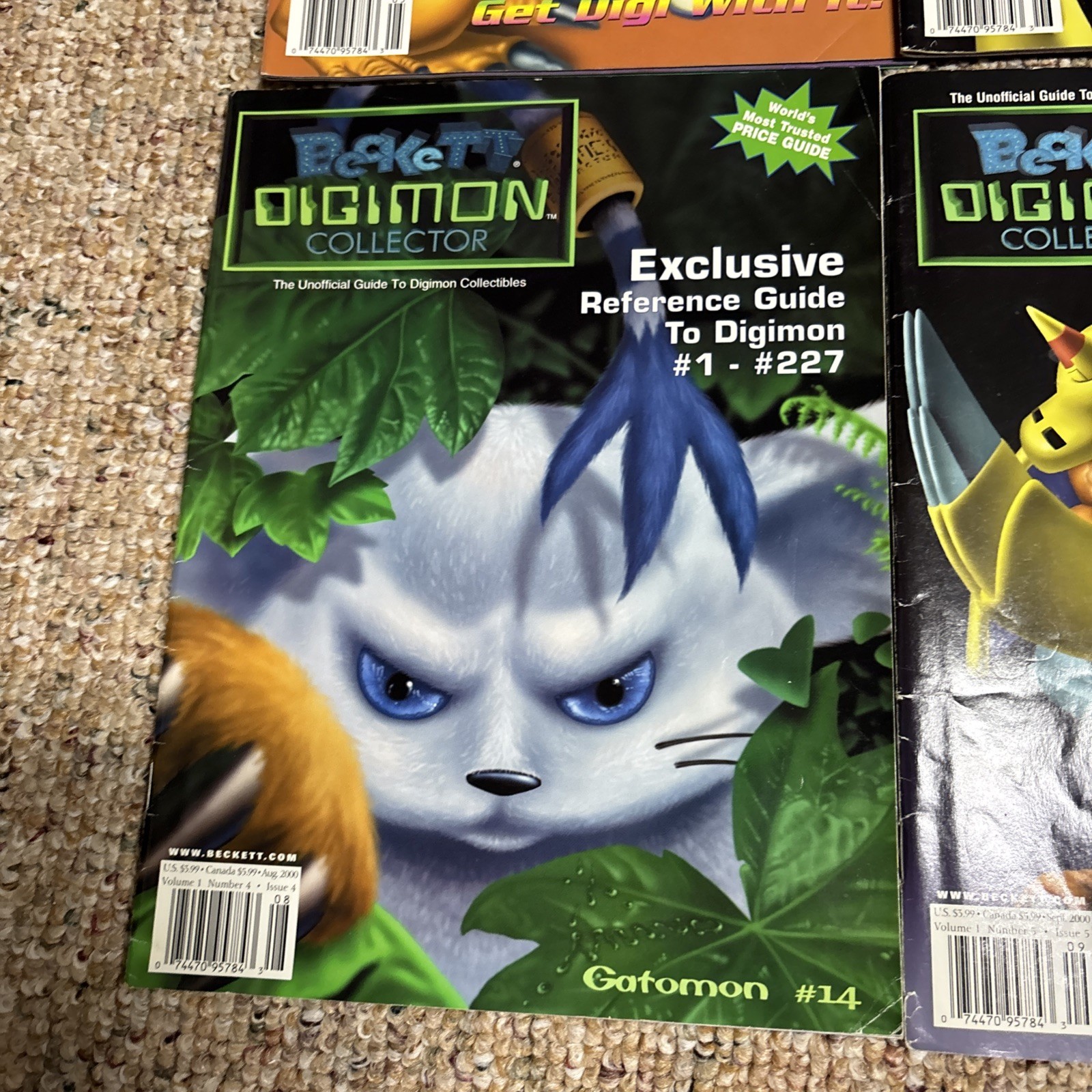 Lot of 6 Vintage 2000 #1-6 Digimon Books – conditions vary +Let’s find Digimon