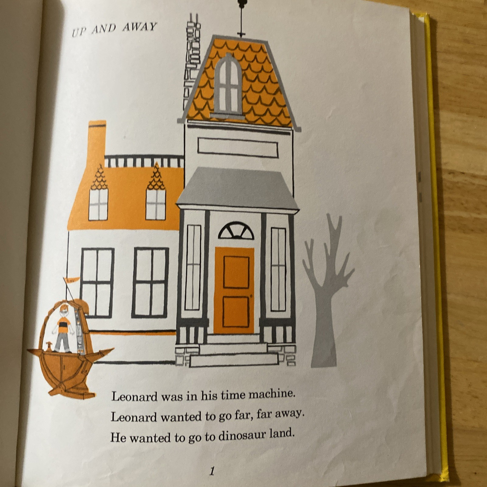 Vintage 1965 Leonard Visits Dinosaur Land Gene Darby Hardcover Book –