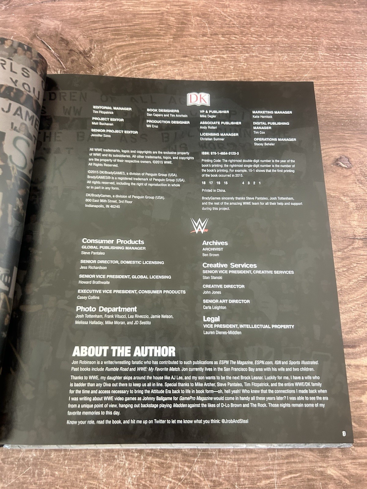 WWE The Attitude Era by Robinson, Jon Book The. VG With Bottle Opener!
