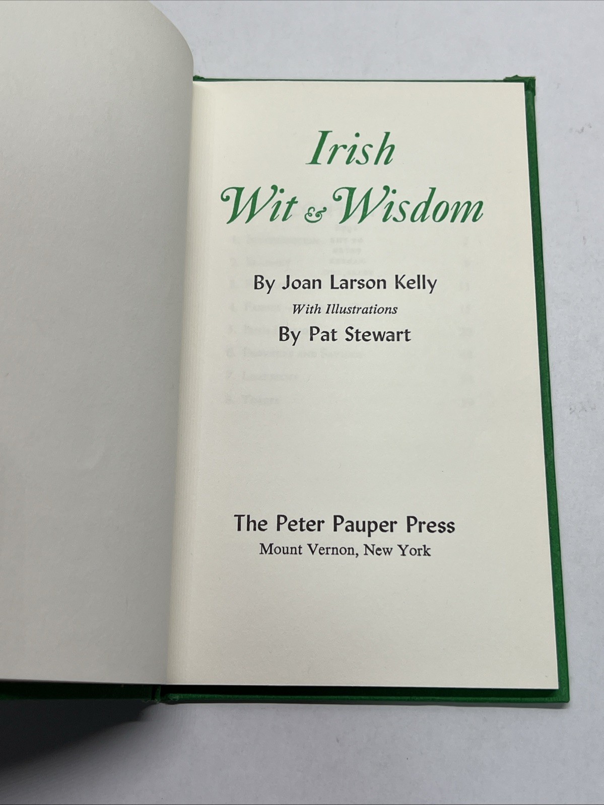 1976 Irish With & Wisdom Peter Pauper Press HC