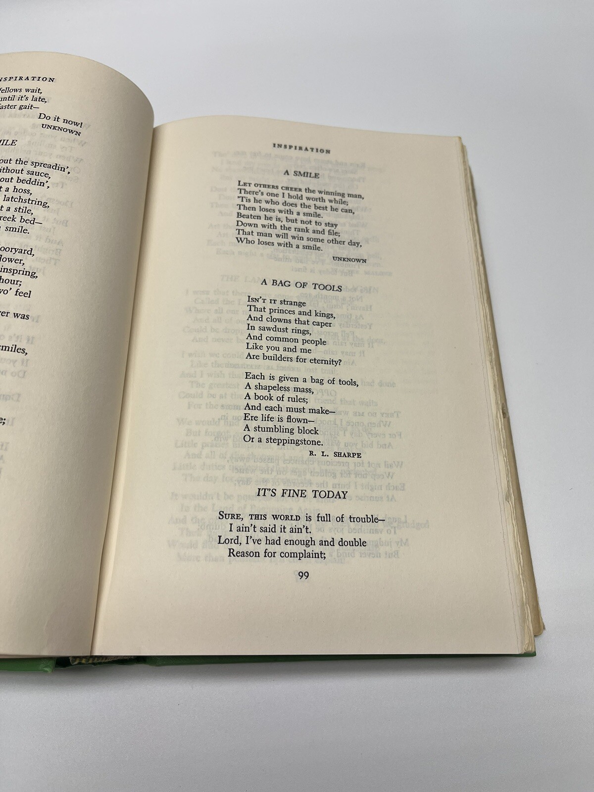 The Best Loved Poems of the American People by Hazel Felleman, 1936 BCE, HCDJ