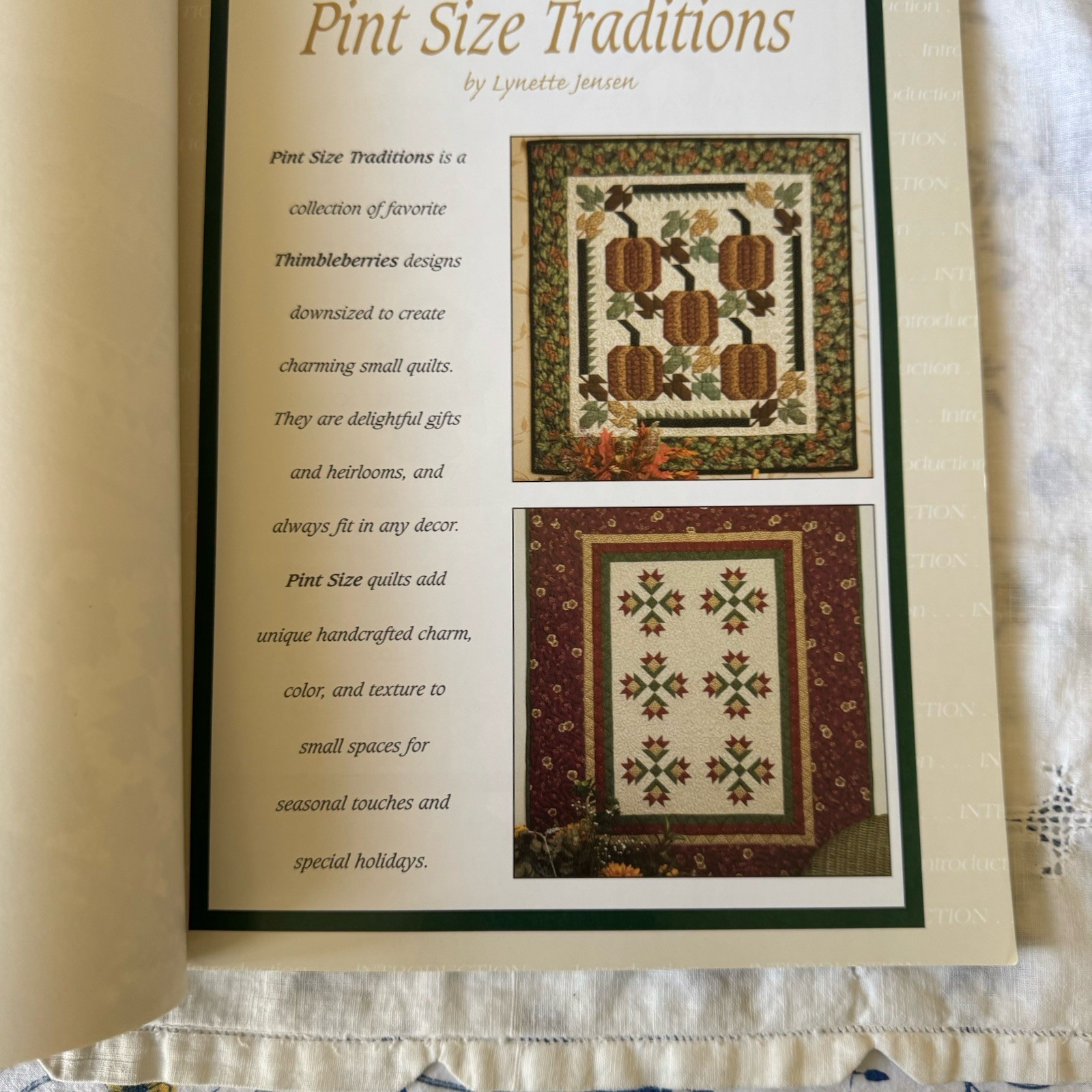 Thimbleberries Small Quilts Book Pint-Size Traditions Favorite Designs Jensen