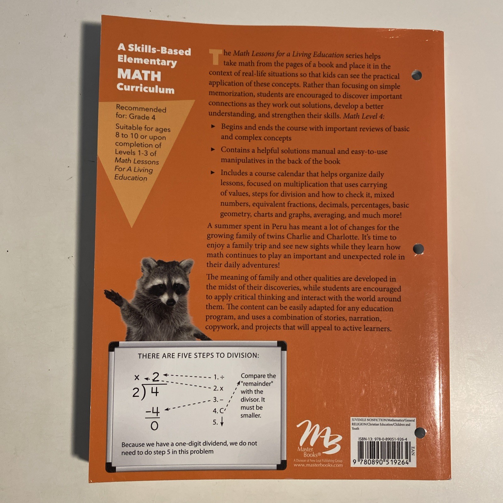 Master Books Math Level 4 Workbook Revised Edition Clean Pages