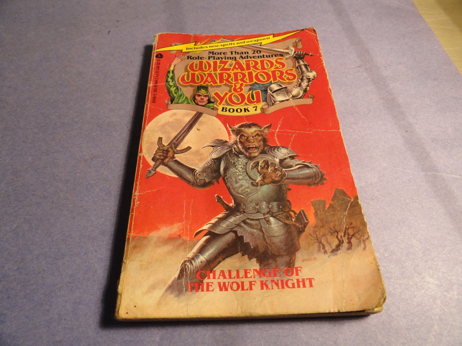 Wizards Warriors & You #7:Challenge of the Wolf Knight-pbk-1985-Avon-1st print