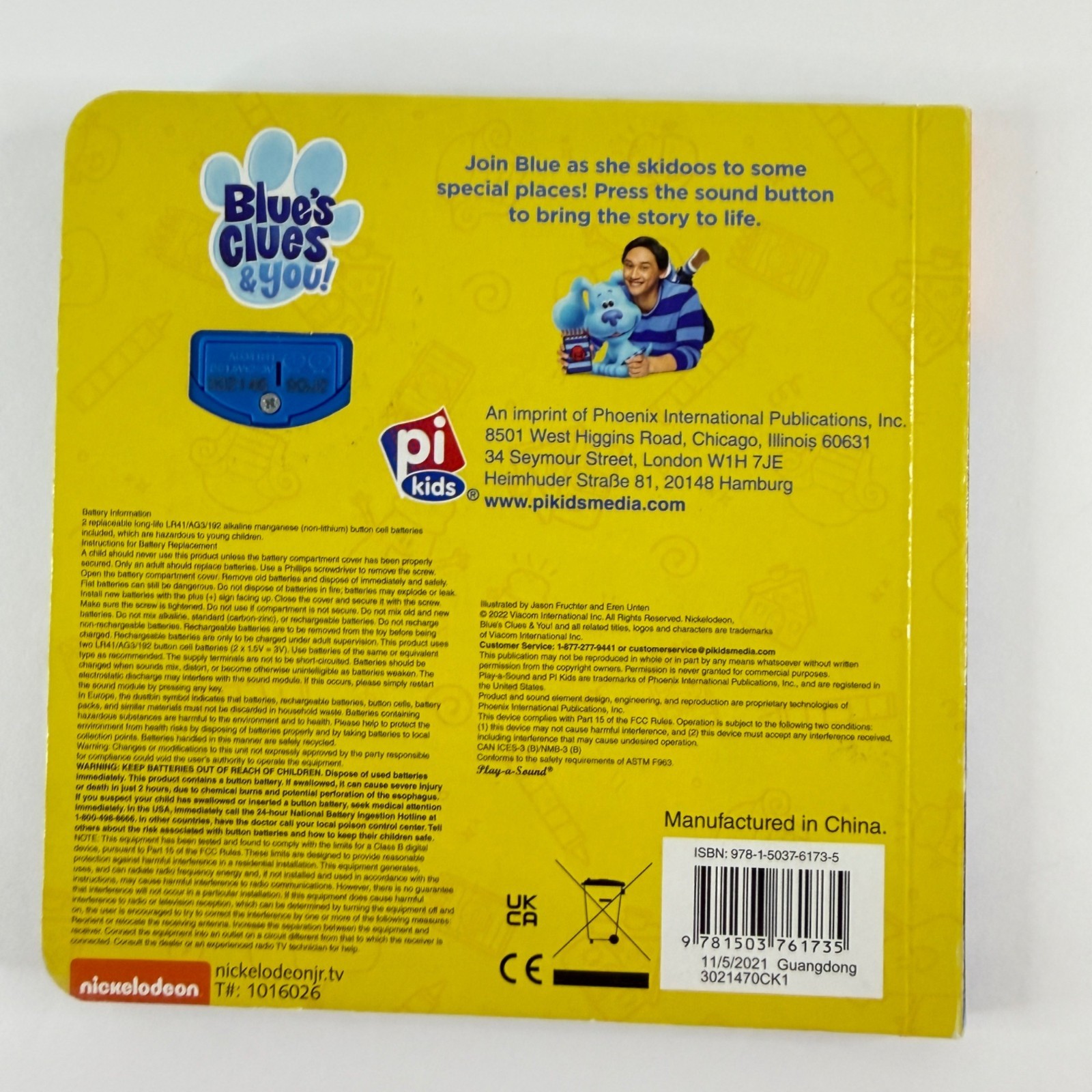 Nickelodeon Blue’s Clues and You! Where to, Blue? book with Sound Button (Board)
