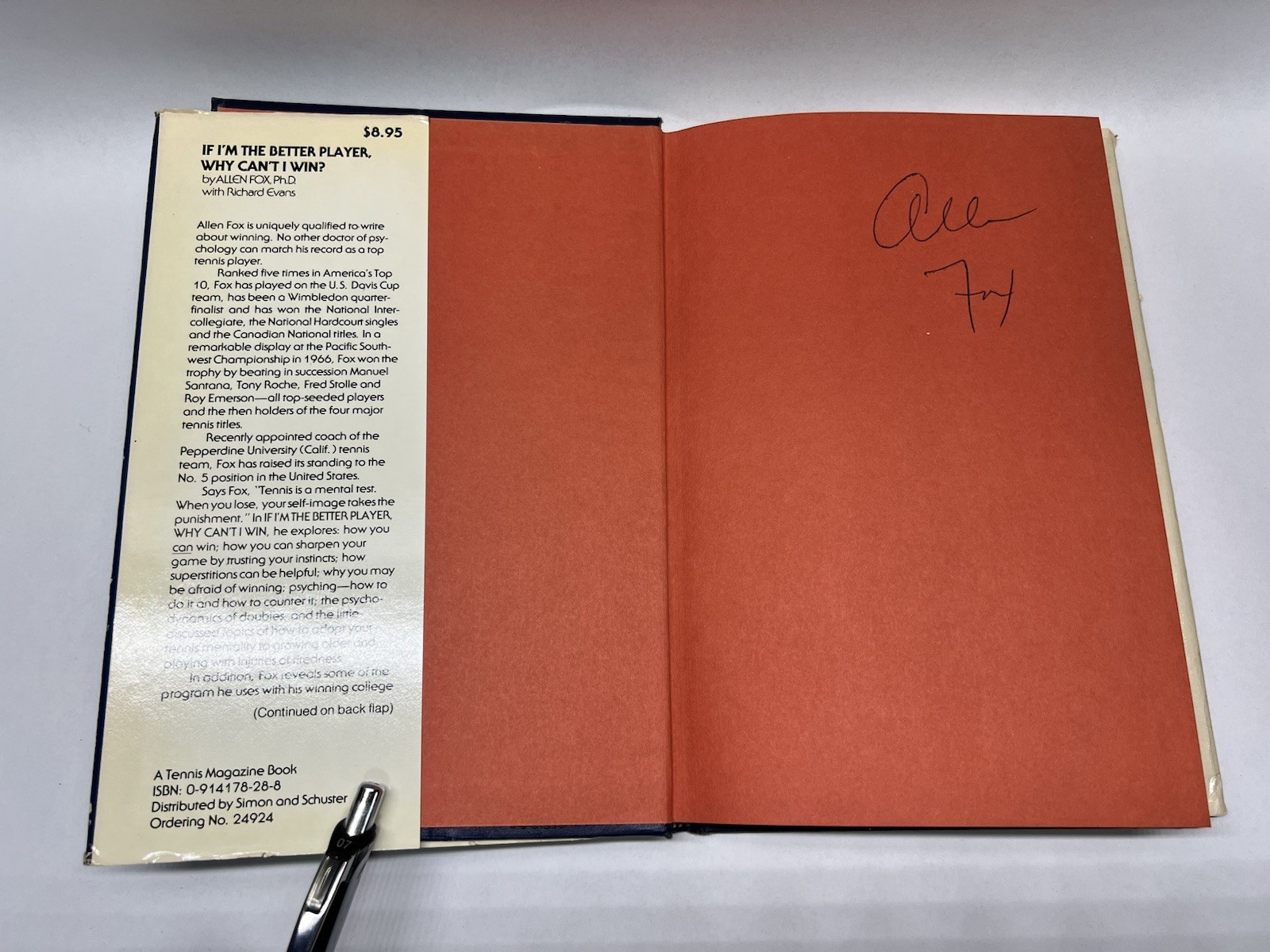 If I’m the better player, Why can’t I – Hardcover, by Allen Fox – Acceptable
