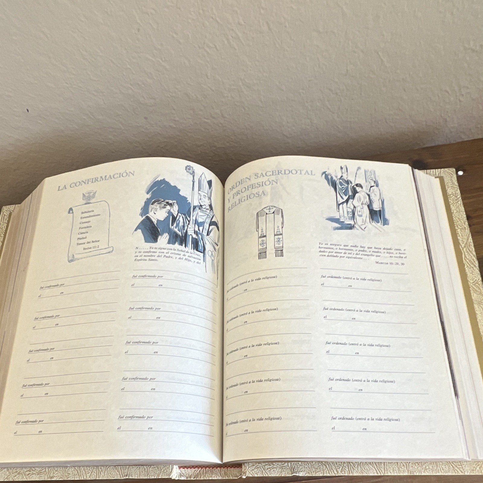 La Sagrada Biblia Felix Torres Amat Illustrated Family Bible Blank Record Like N