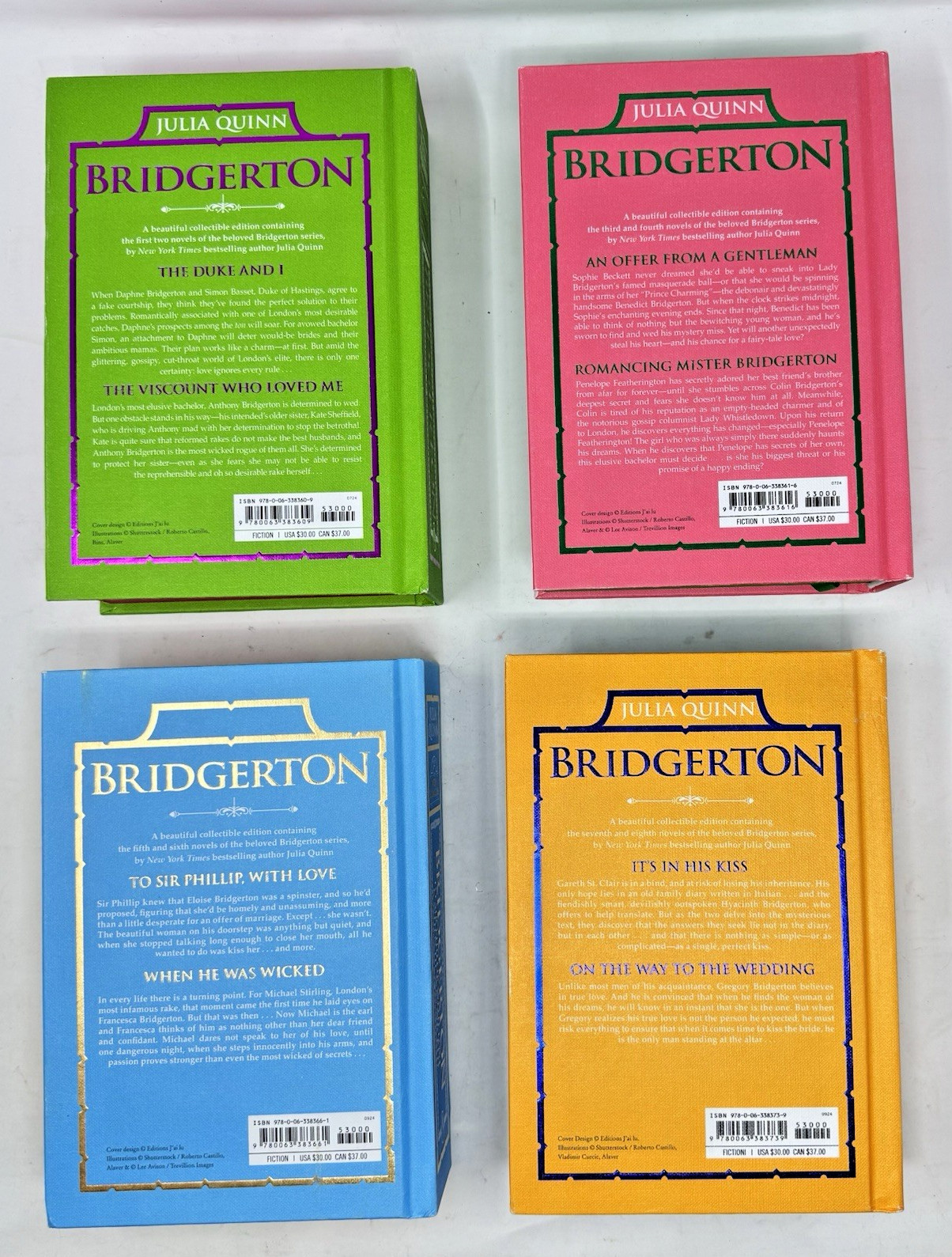 Bridgerton Luxe Collector’S Edition | Complete Series Set 4 Books – 8 stories