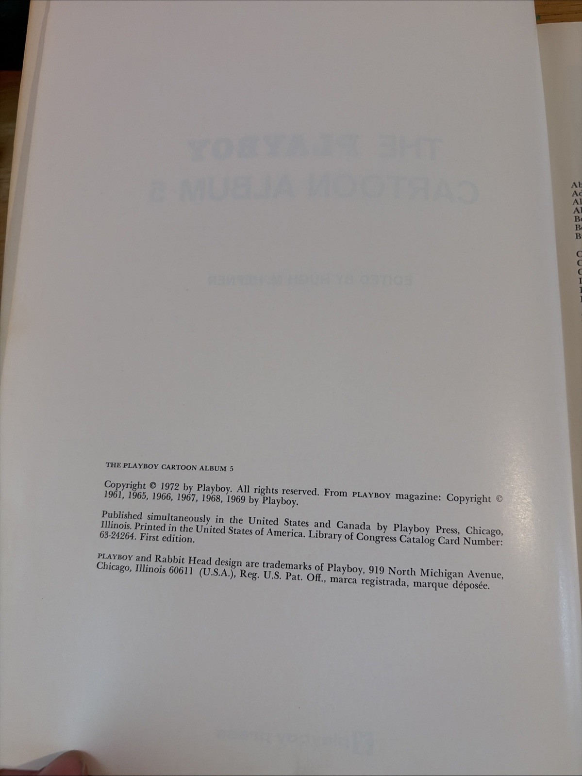 Playboy – The Playboy Cartoon Album 5 (1972) Soft Cover Book by playboy press