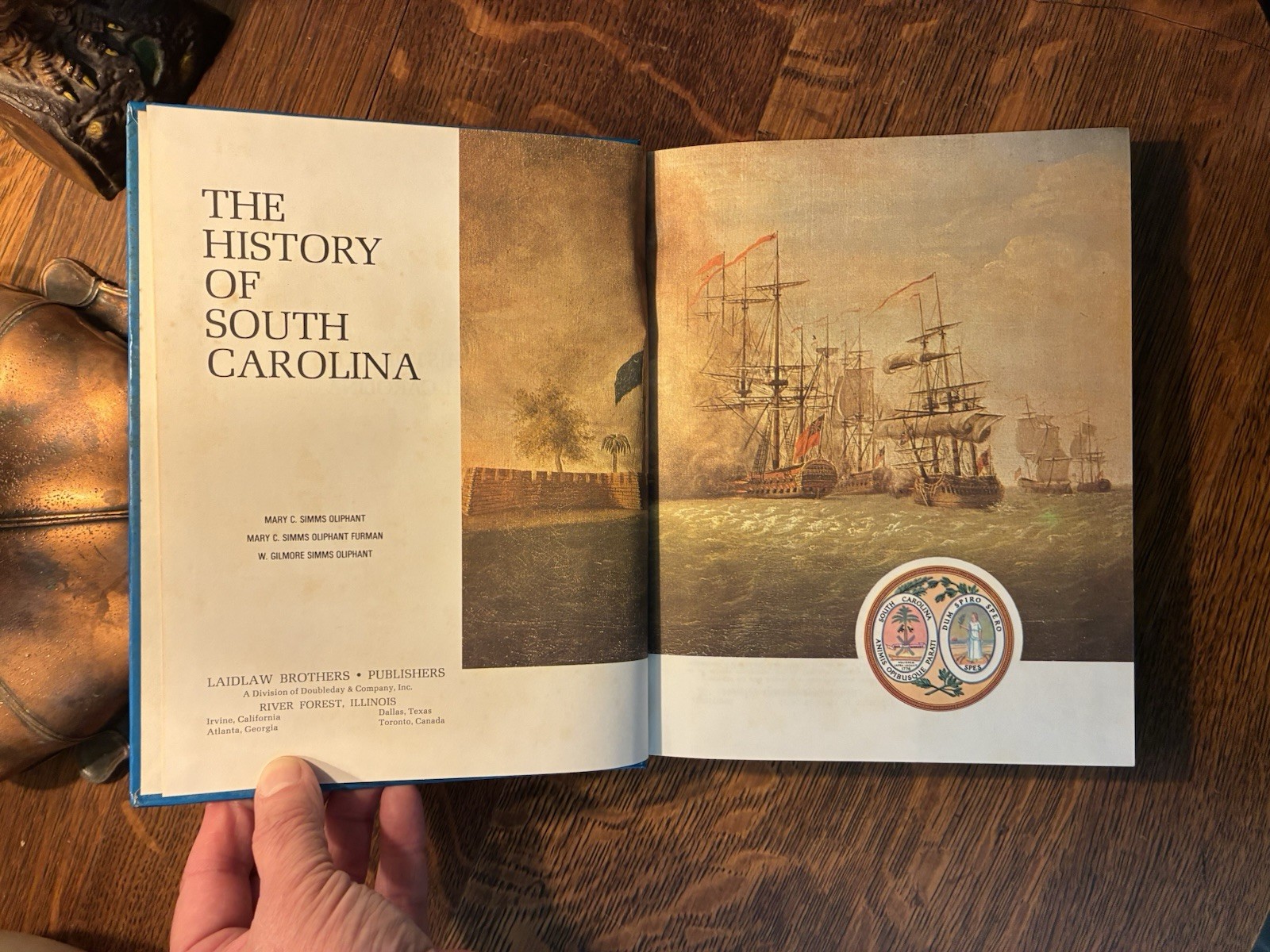 The History of South Carolina HC 1977 Signed by author Mary Simms Oliphant