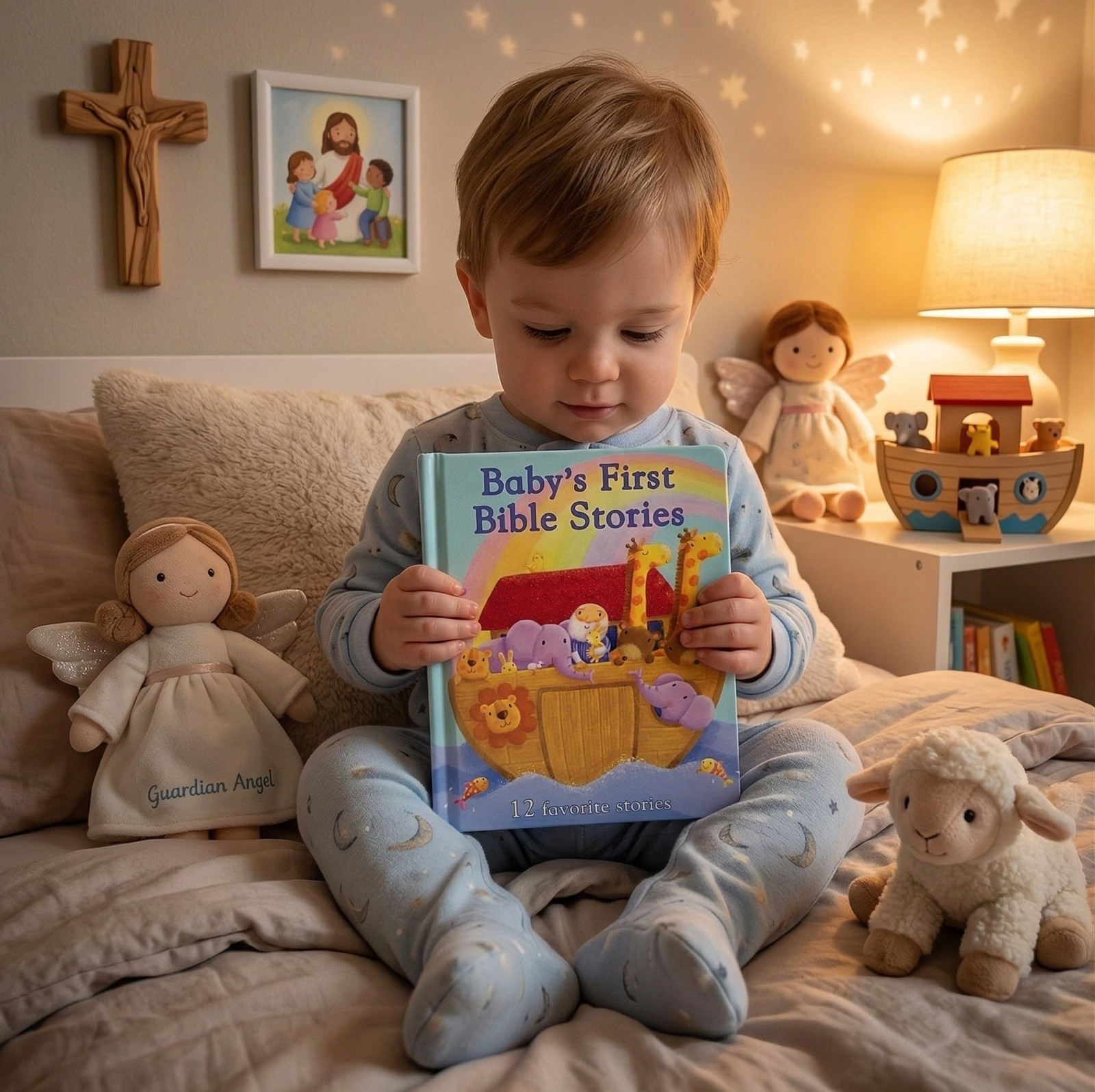 Baby’s First Bible Stories Padded Board Book Infant Baptism Christmas Easter New