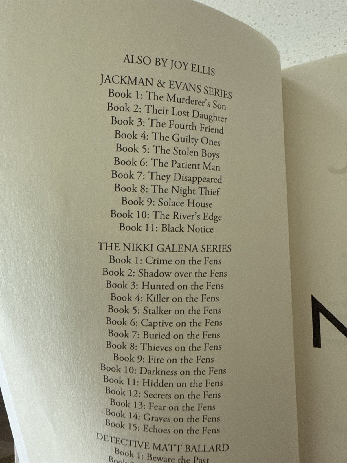 Joy Ellis Black Notice (Paperback) Di Jackman & DS Evans