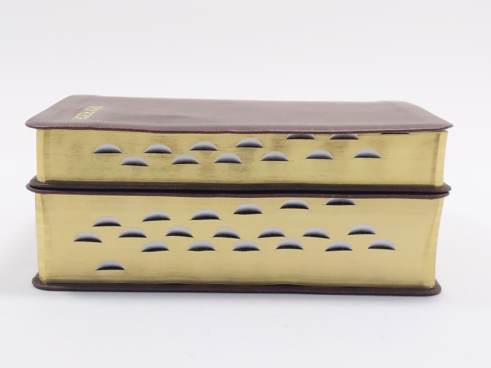 KJV Bible & Triple Combination (Simulated Leather Walnut Brown) Personalized