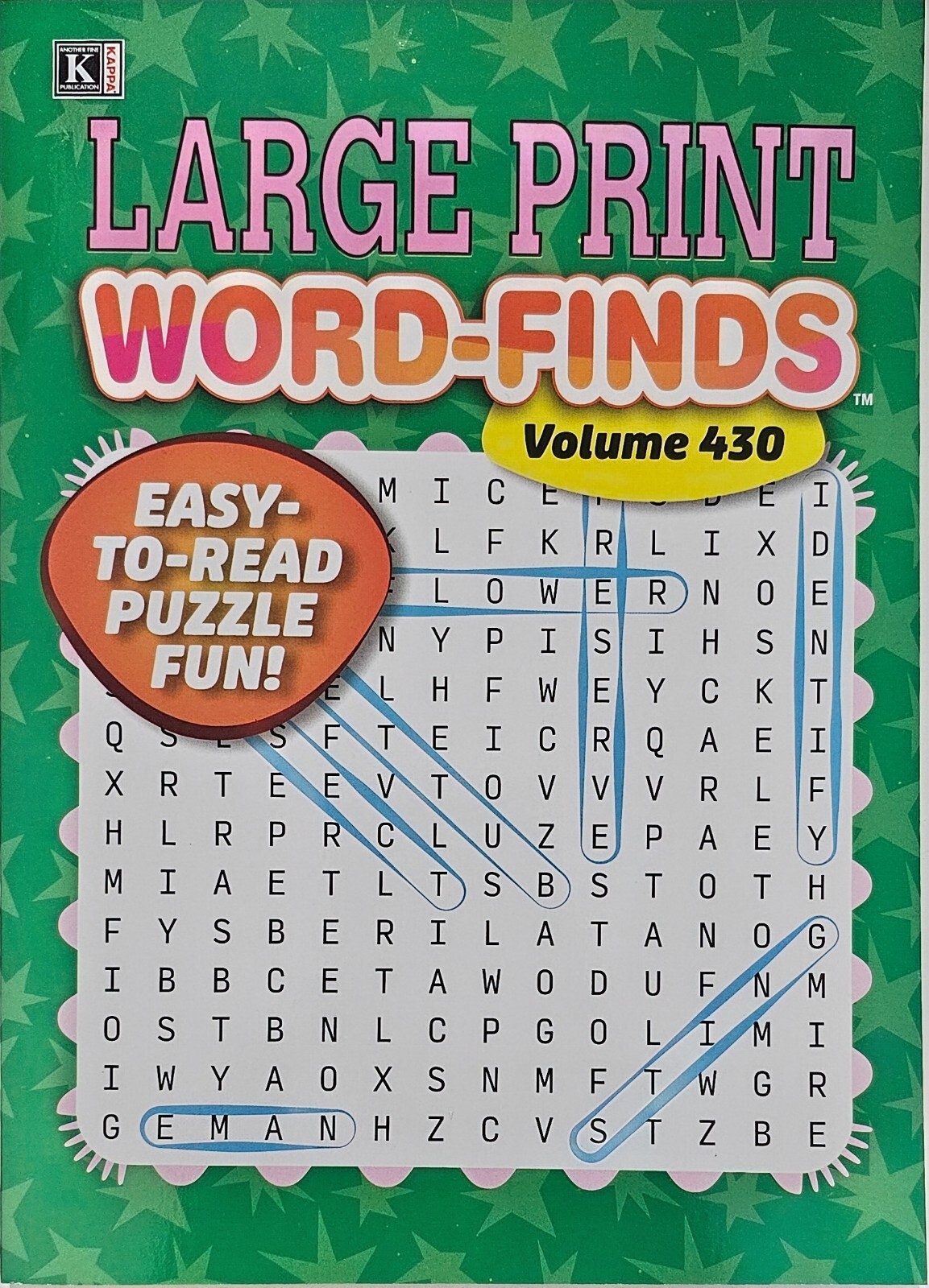 4 Large Print Word-Finds Puzzle Books Kappa Games Vol#427-430 Total 320 Puzzles