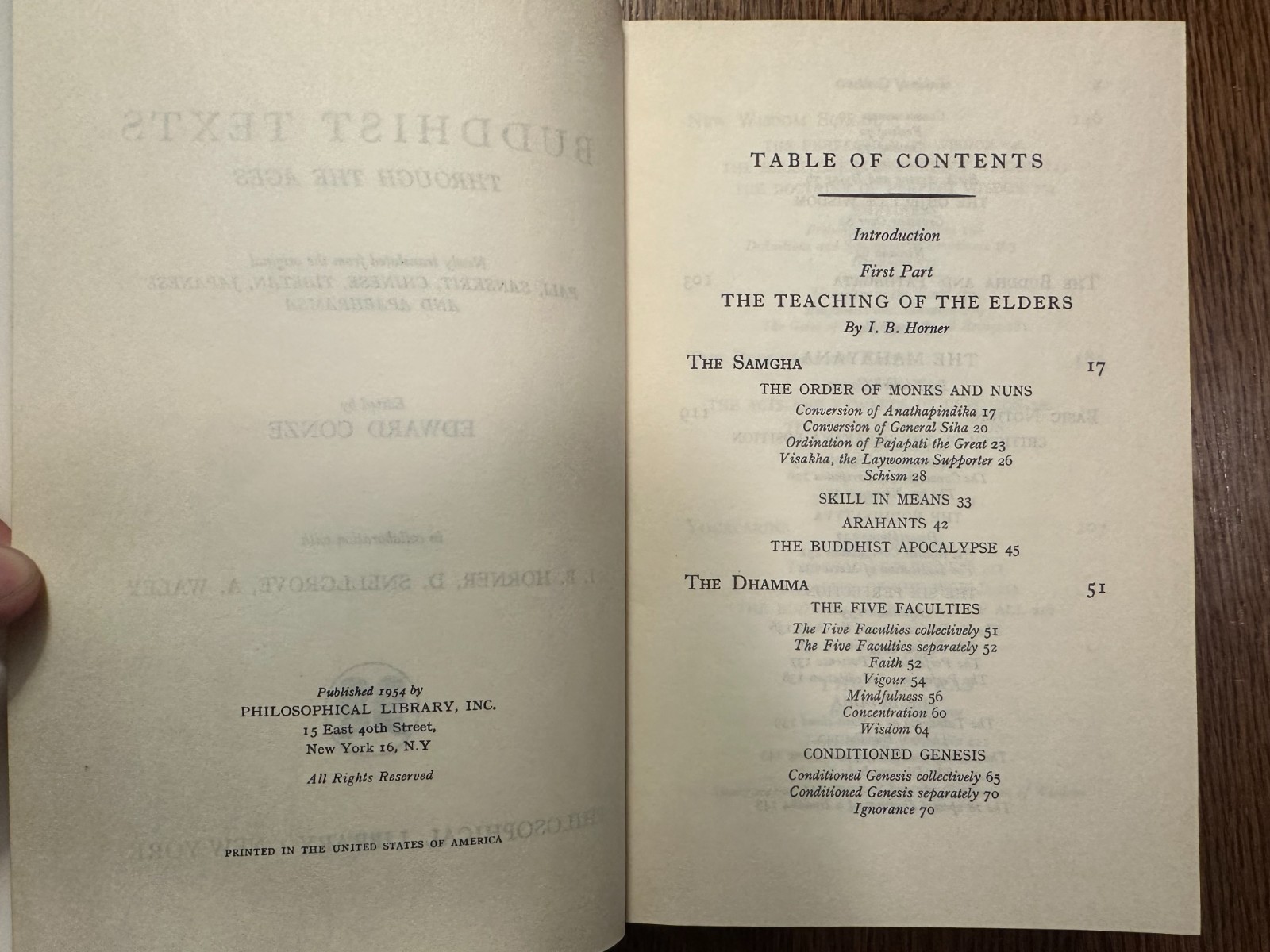 Buddhist Texts through the Ages – Conze, Horner, Snellgrove, Waley HC/DJ 1954