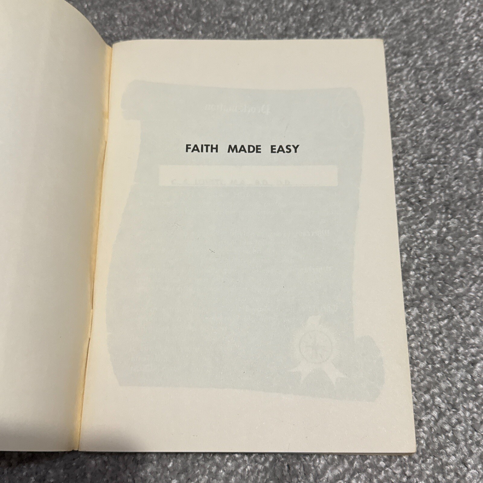 Faith Made Easy by C. S. Lovett (1968 Trade Paperback)