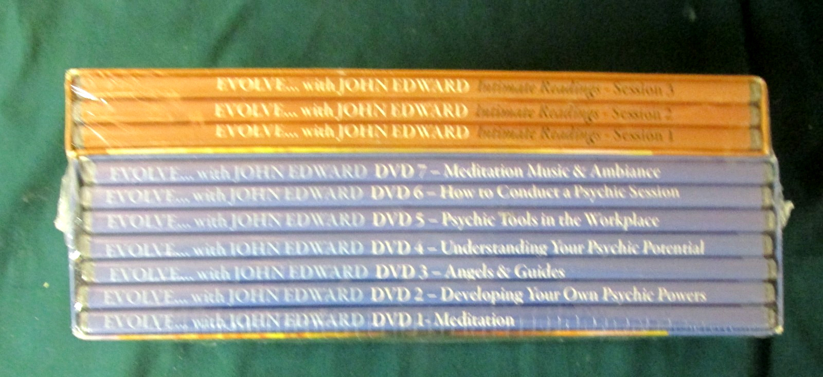 EVOLVE – with JOHN EDWARD – 7 DVD SET and 3 DISC INTIMATE READINGS -DVD’S