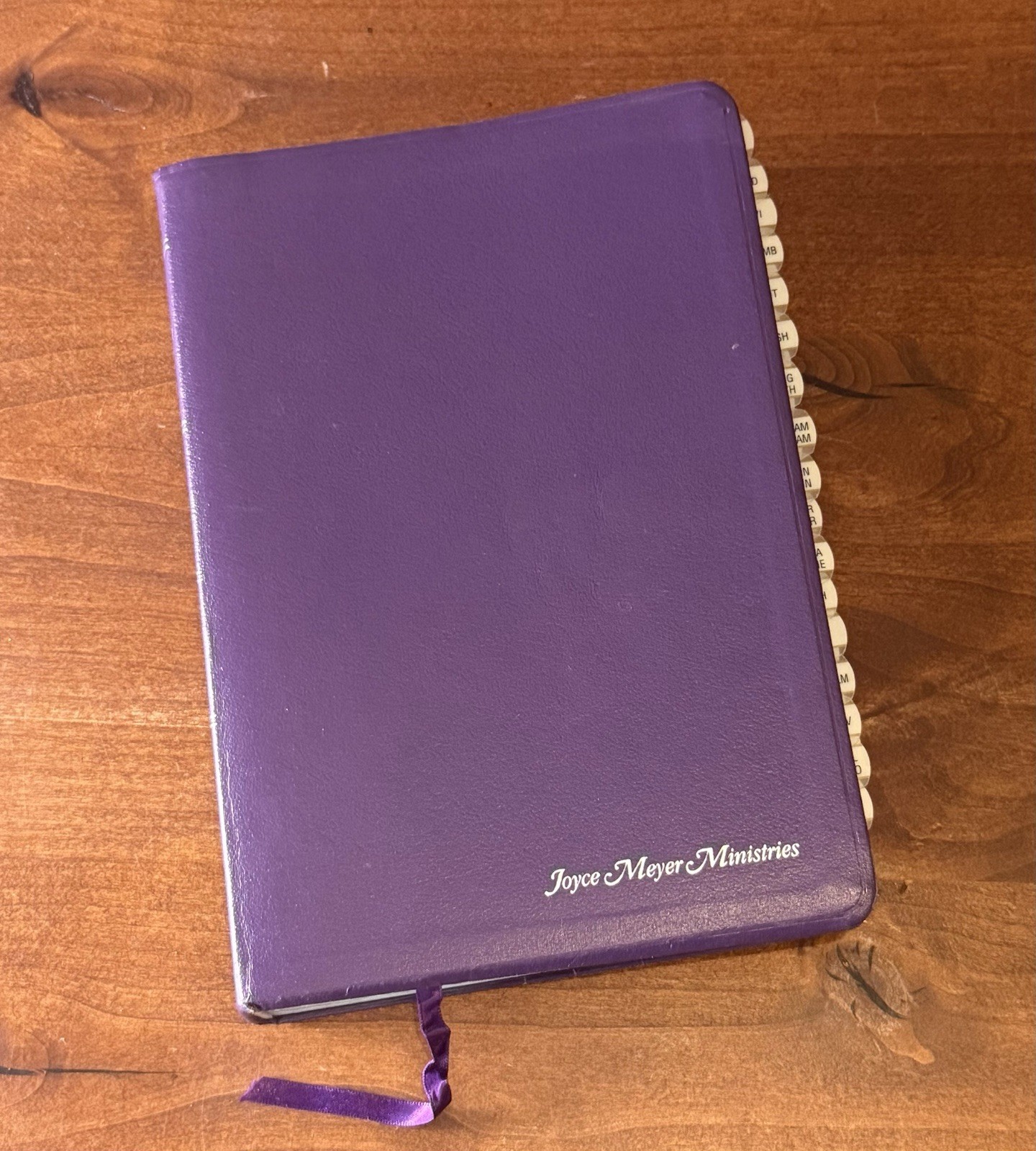 1987 Amplified Everyday Life Bible Joyce Meyer Purple Bonded Leather Indexed