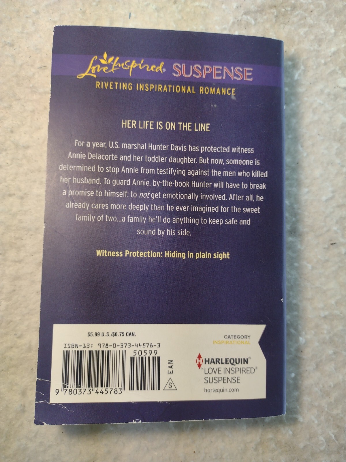 SAFE BY THE MARSHAL’S SIDE (LOVE INSPIRED SUSPENSEWITNESS By Shirlee Mccoy *VG*