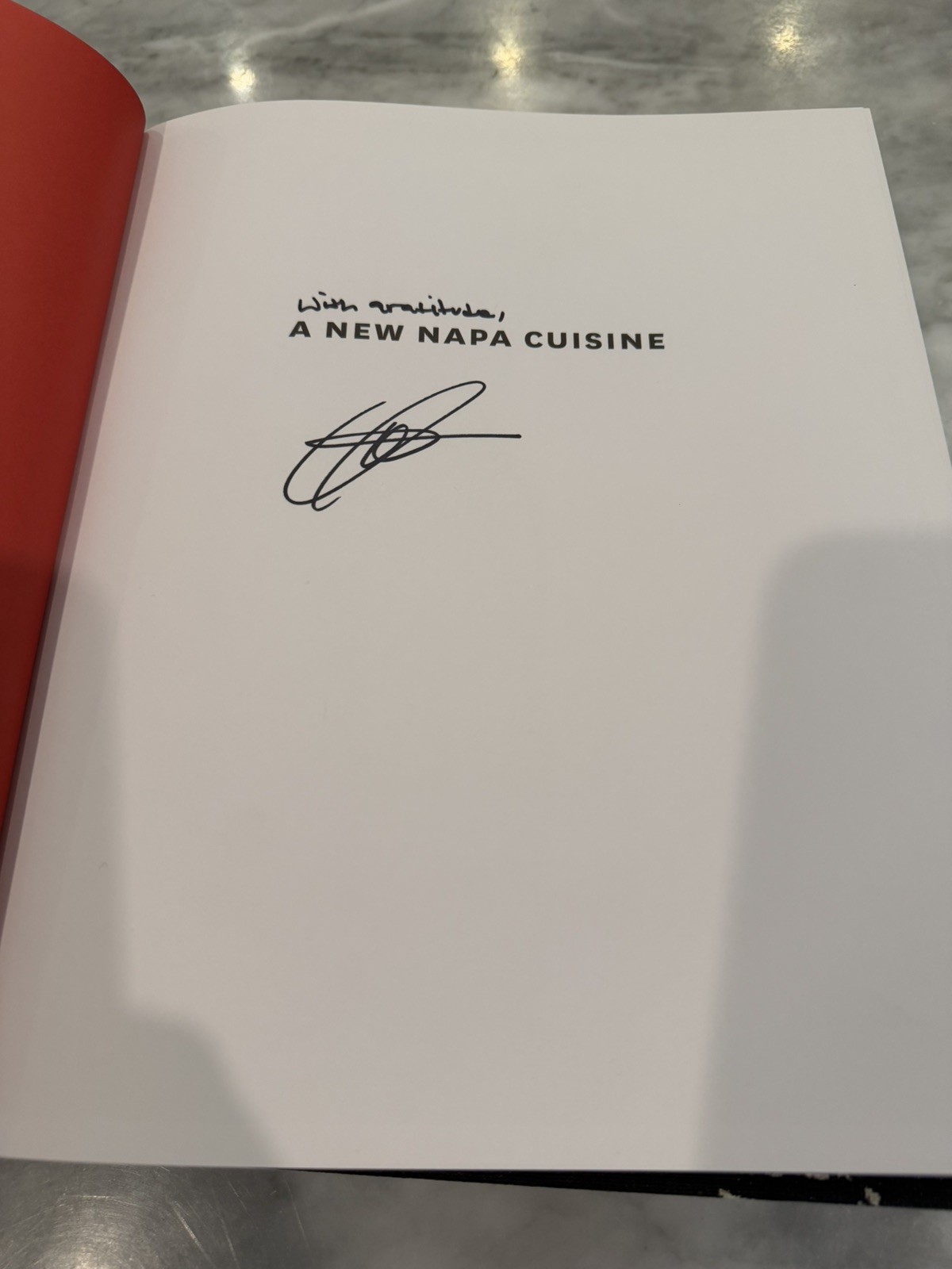A New Napa Cuisine Cookbook by Christopher Kostow Signed 2014 First Edition