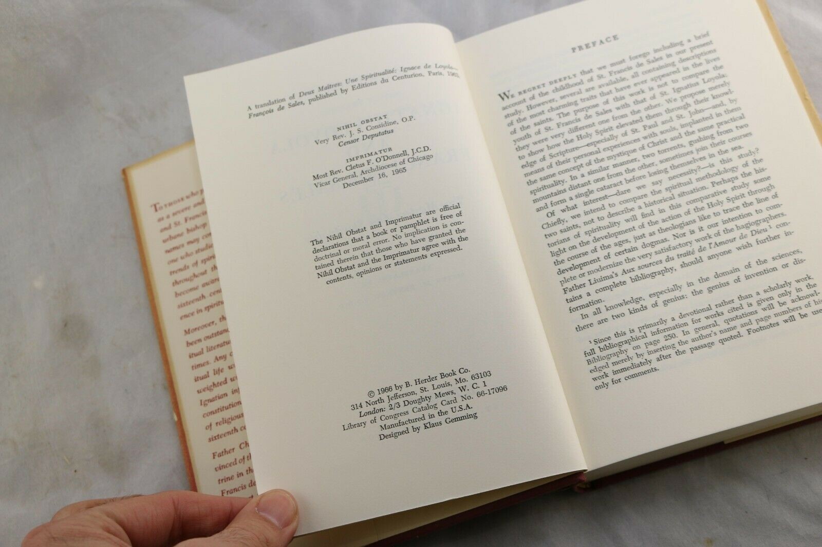 Two Masters & One Spirituality (Ignatius Loyola, Francis De Sales, 1966)