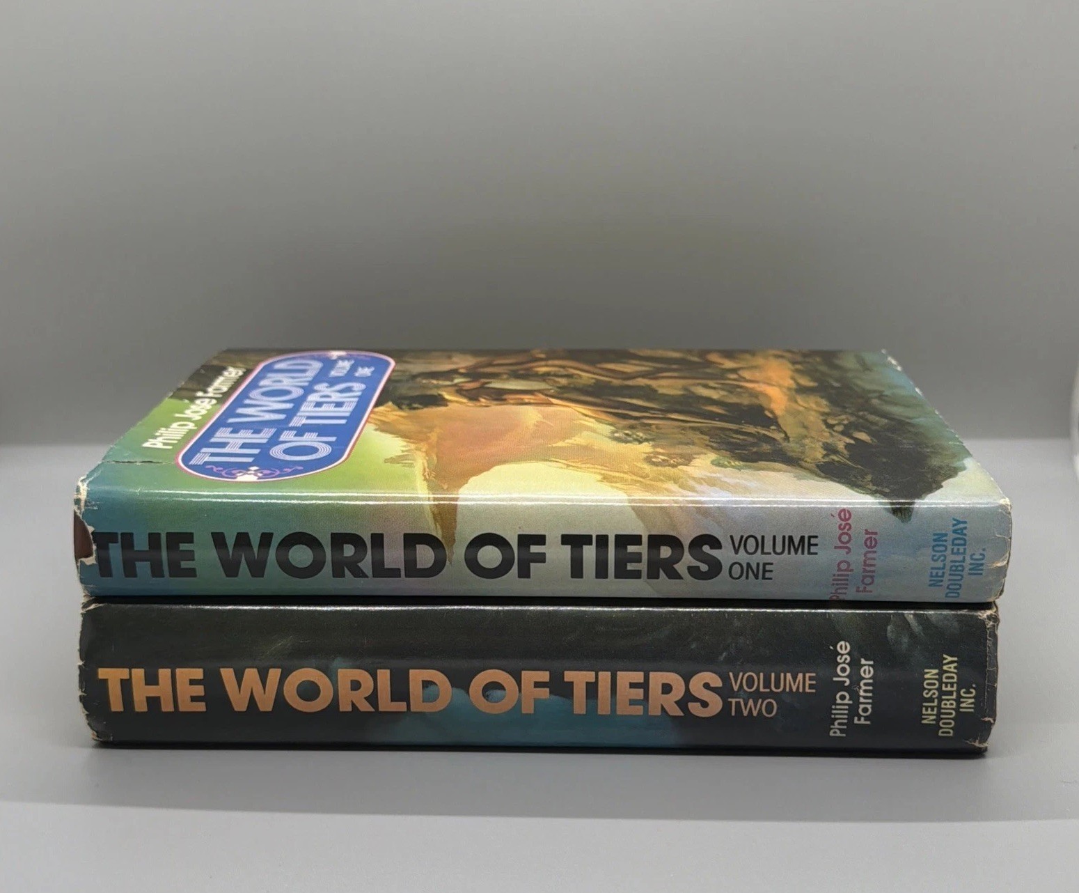 The World of Tiers by Philip Jose Farmer HCDJ Set Vol 1 & 2 Hardcover