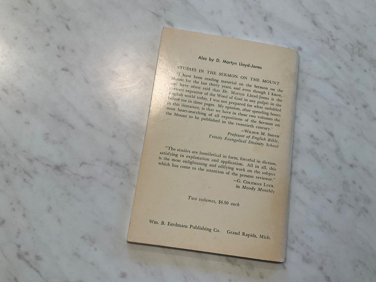 The Basis of Christian Unity 1965 Martyn Lloyd Jones Green Yellow Booklet