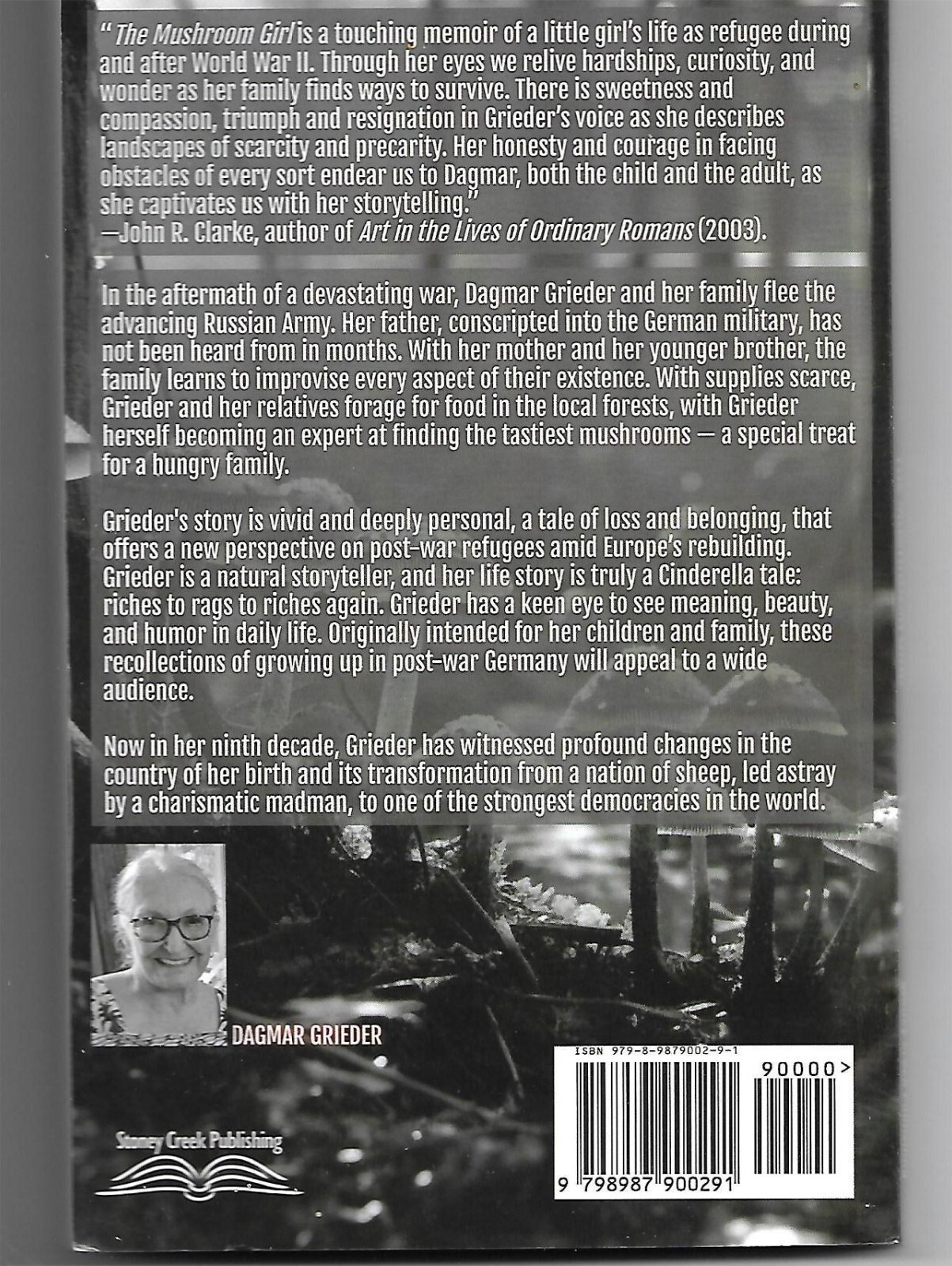THE MUSHROOM GIRL by Dagmar Grieder, 2024 Paperback, 140 pages, Like New
