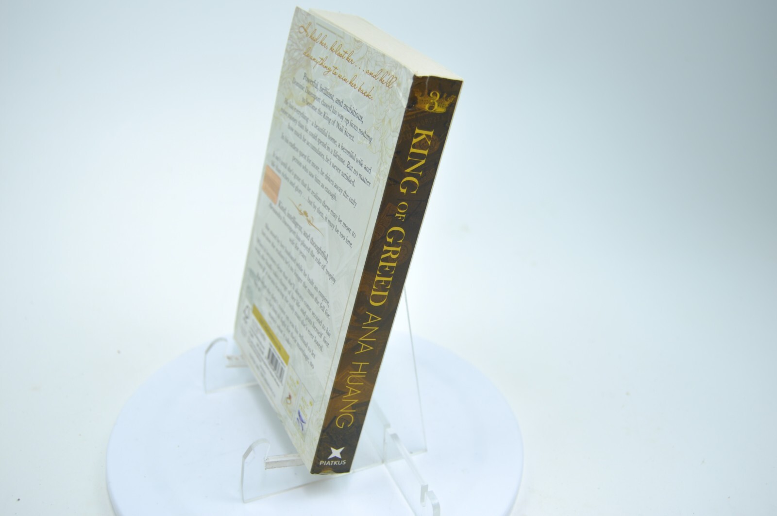 King of Greed a Novel by Ana Huang Like New Condition Trade Paperback