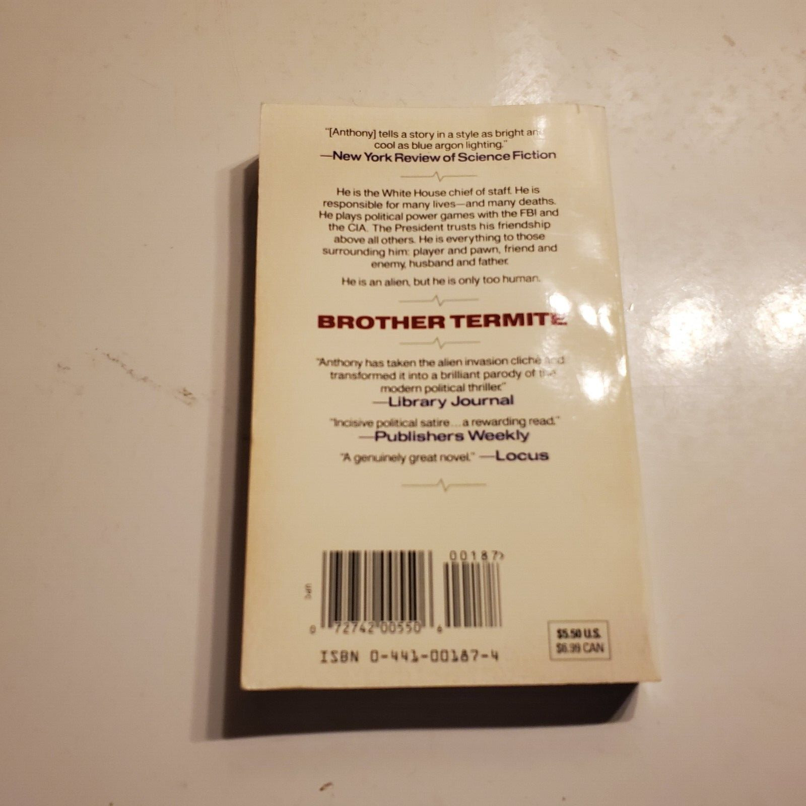 Brother Termite By Anthony, Patricia Paperback -1995, B186