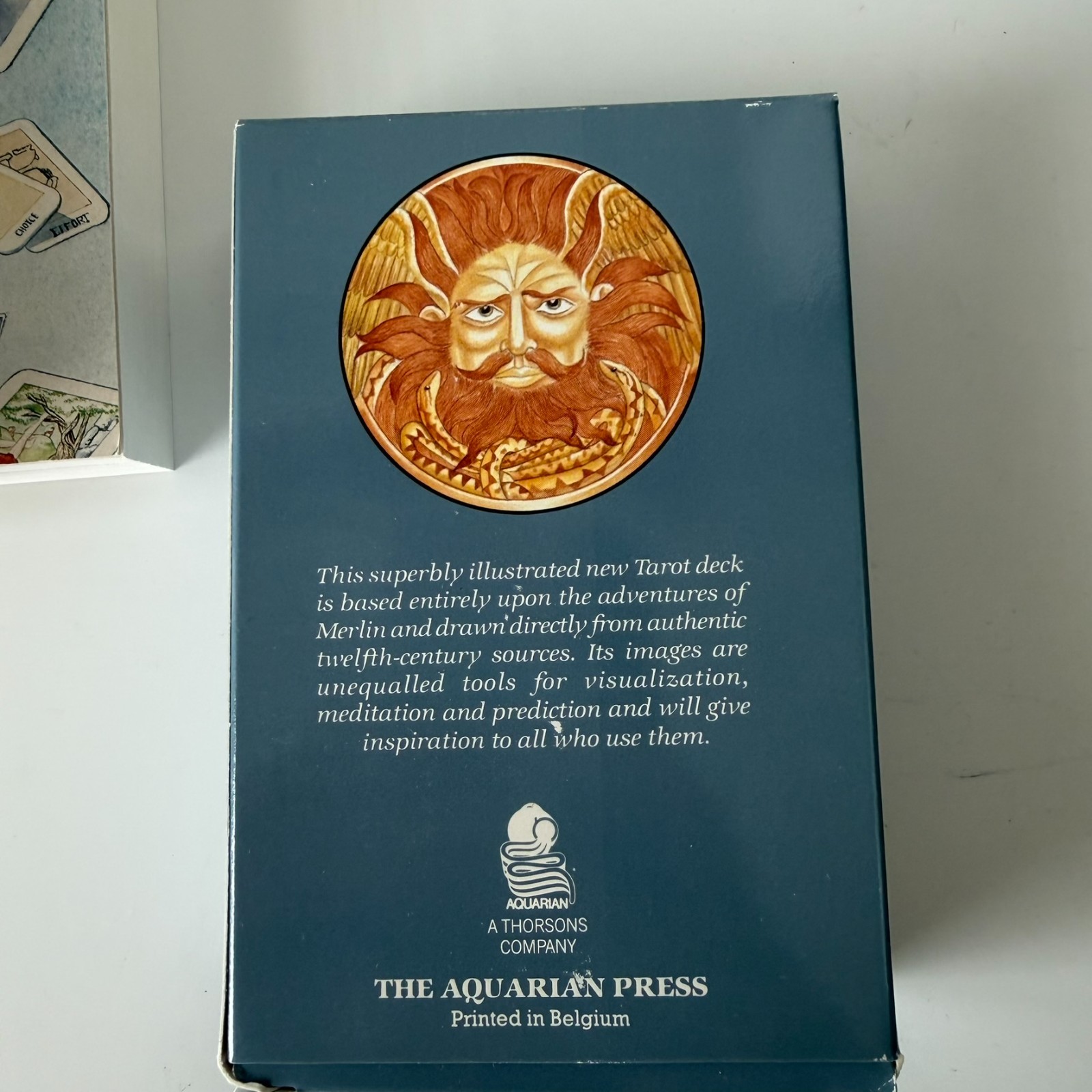 The Merlin Tarot R.J. Stewart Miranda Gray Complete 80 Card Deck Book Vtg 1988