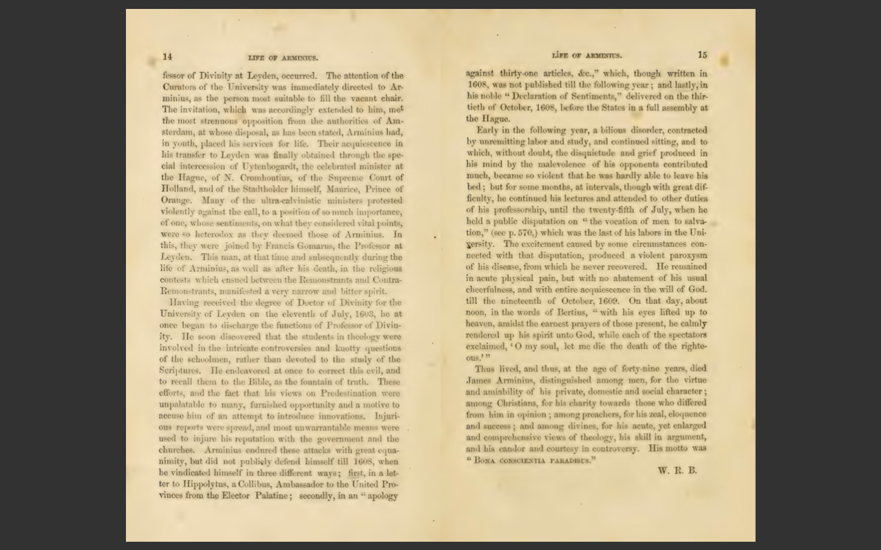 The Works of James Arminius, 1853 Edition, 3 VOLUME E-Book Set on CD-ROM