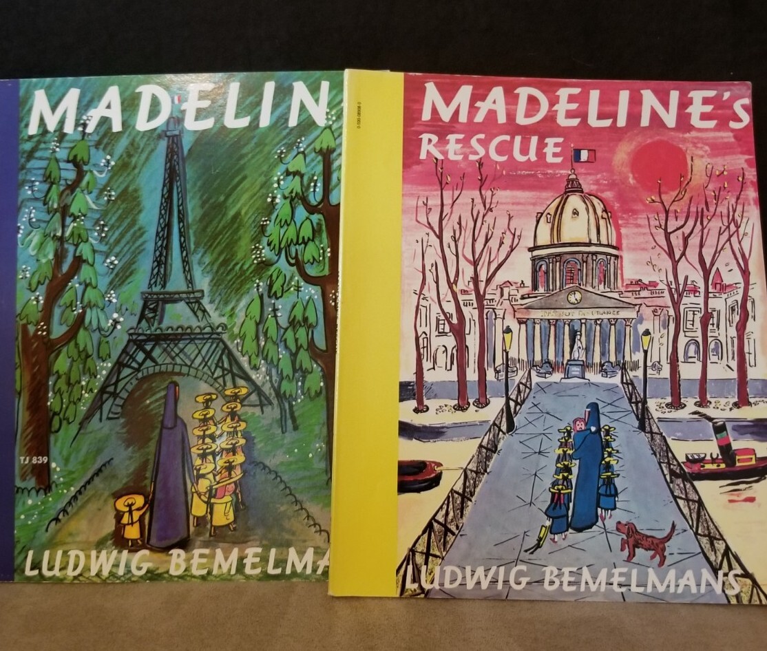 Madeline Lot of 2 books by Ludwig Bemelmans, paperback.