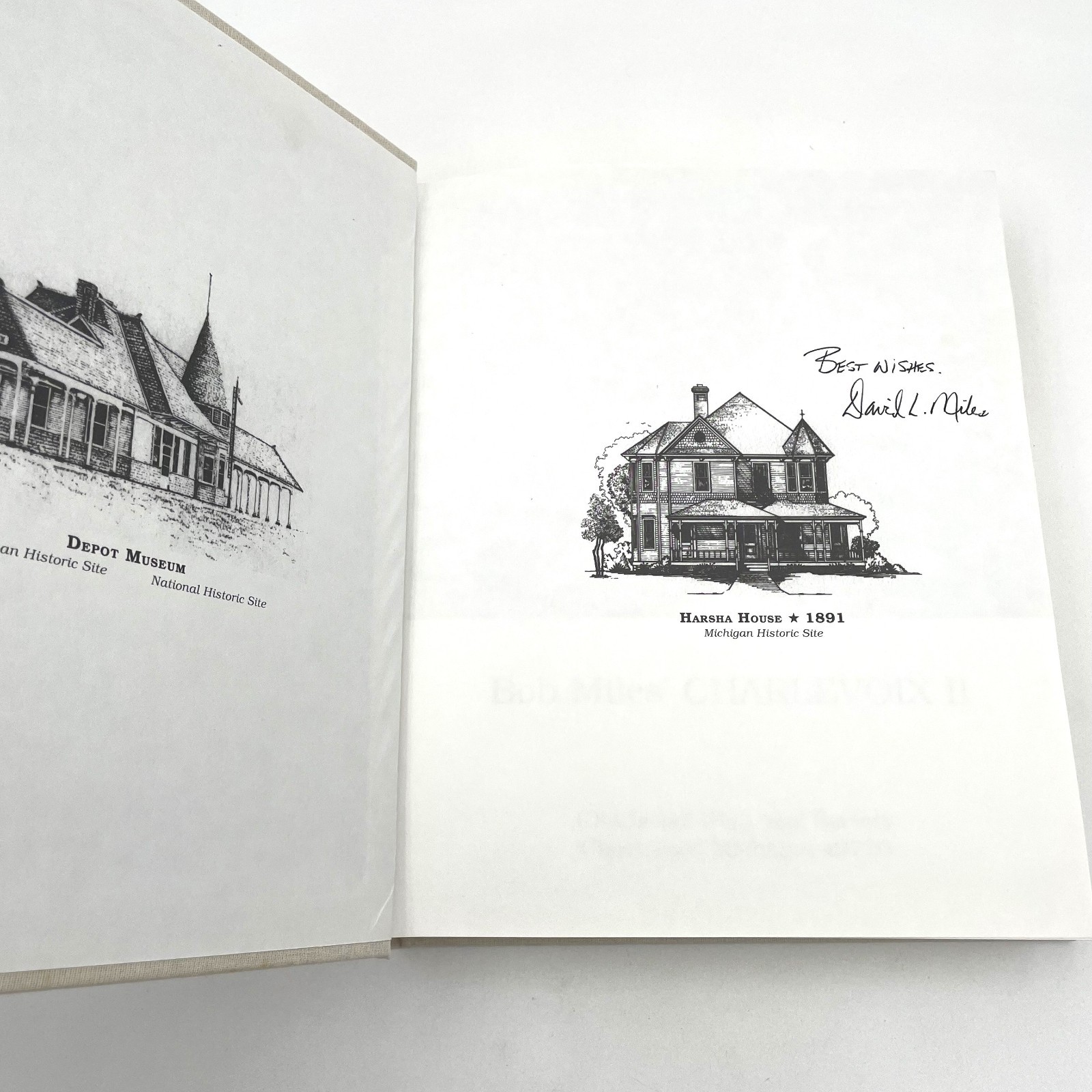 Bob Miles Charlevoix II Hardcover Book SIGNED by David Miles Michigan History