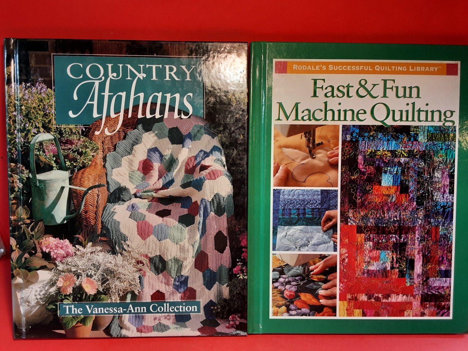 Lot 5 Misc Vintage Crocheting Quilting Books Hardcover