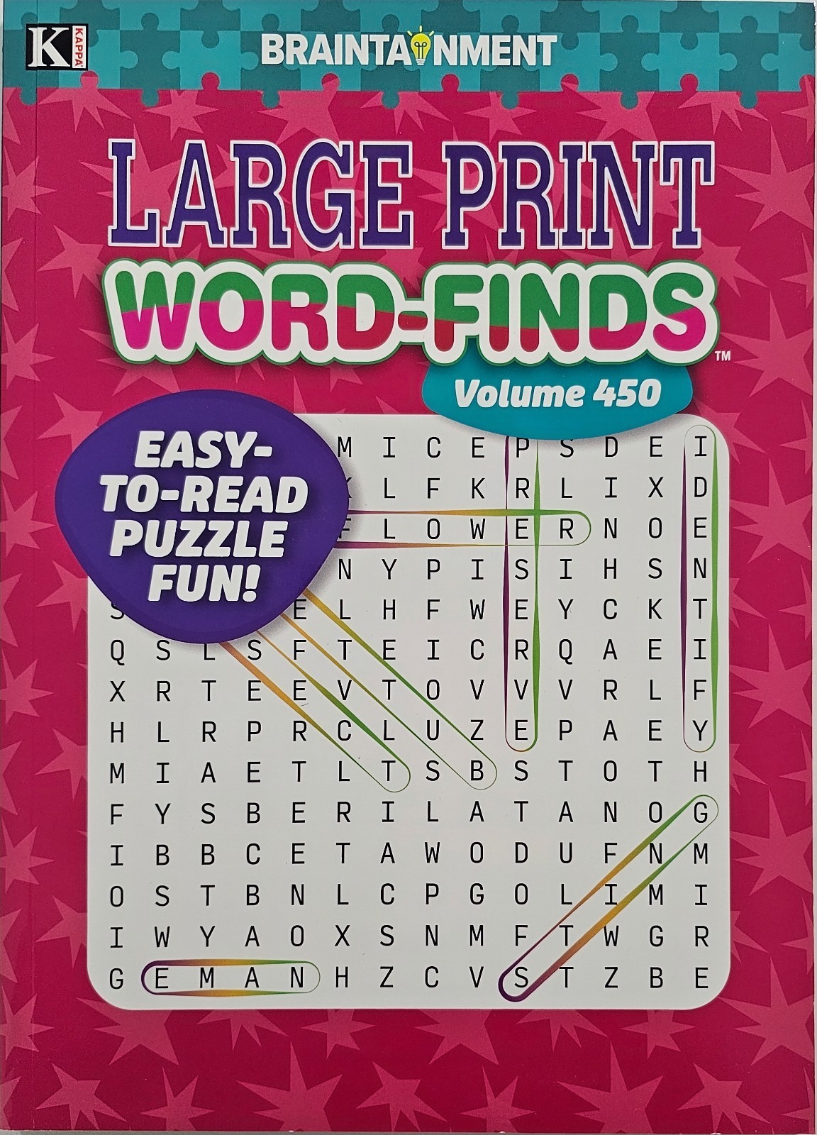 4 Large Print Word-Finds Puzzle Books Kappa Games Vol #447-450 ~ Search,Hunt