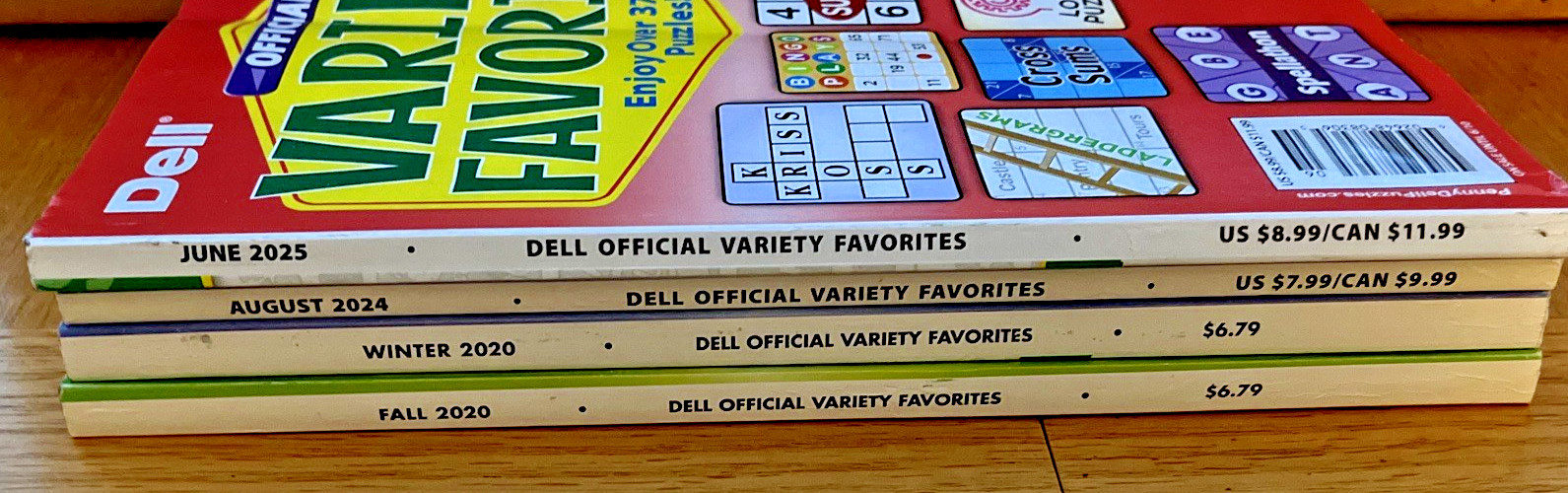 Lot of 4 DELL OFFICIAL VARIETY PUZZLES Rtl $3.56 w Free Shipping