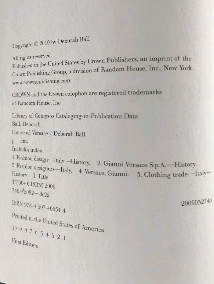 House Of Versace by Deborah Ball