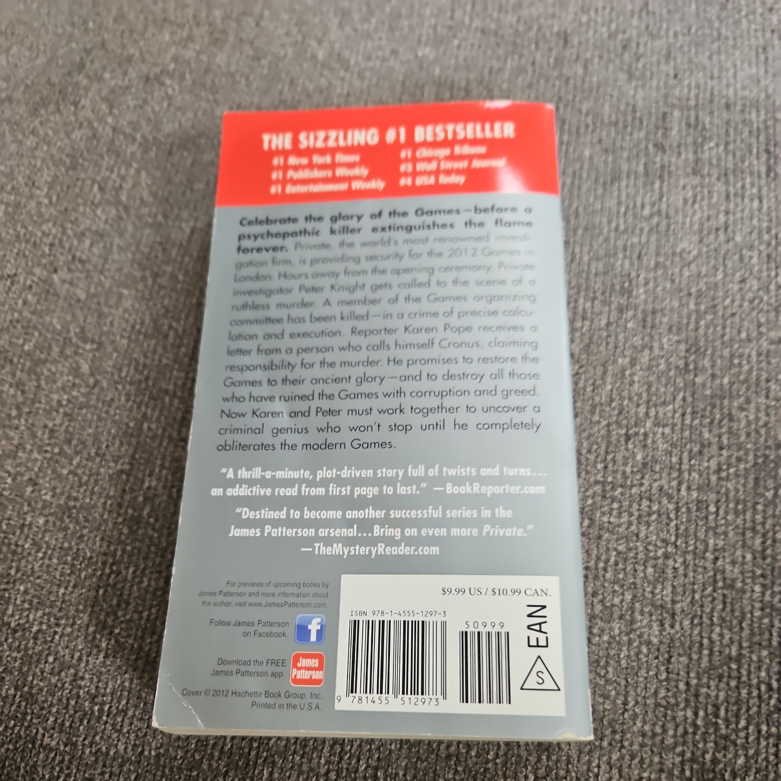 Private Games by Mark Sullivan and James Patterson (2012, Mass Market)